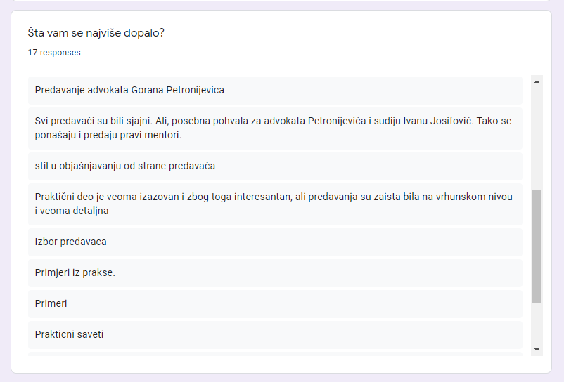 Obuke - utisci polaznika.
