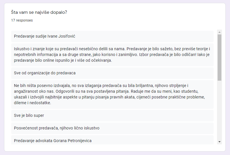 Obuke - utisci polaznika