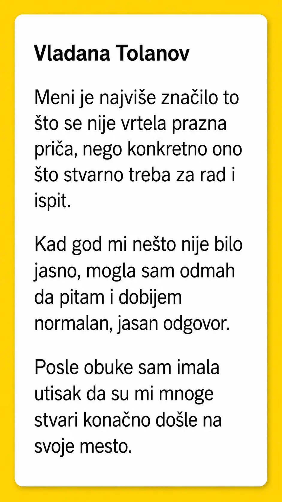 Utisak polaznika programa Pripreme za BZR – Kec grupa